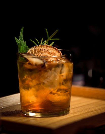 Cocktail served at the bar