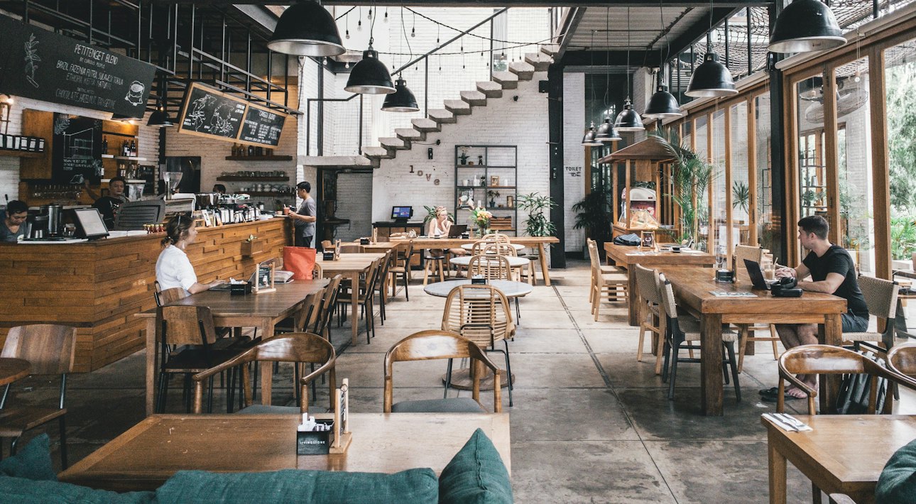 Dining area inside the cafe